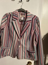 Suzette Striped Colorful Jacket Fitted Size L