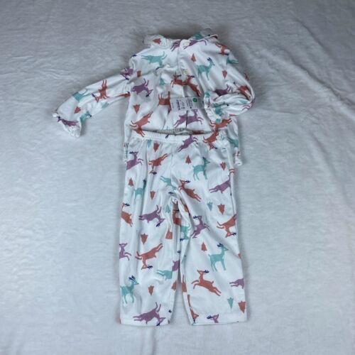 Carter's Just One You 2pc Pajama Set Toddler Girls 18M White Reindeer ATYD4229