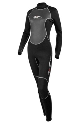 TILOS 3/2MM WOMEN'S STEAMER JUMPSUIT SCUBA DIVING WETSUIT + SMOOTHSKIN CHEST LG