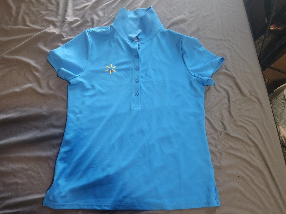Walmart Blue Employee Work Shirt Polo Size M/Medium Embroidered