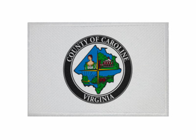 Aufnäher Caroline County (Virginia) Fahne Flagge Patch 9 x 6 cm