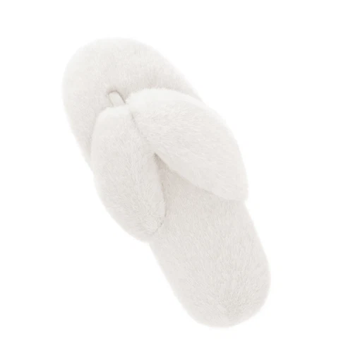 Damen Zehentrenner Hausschuhe Kunstfell bequeme Slipper Indoor Hausschuhe - Bild 3 von 22
