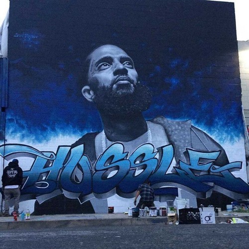 Digital Image Photo Wallpaper Background Desktop NIPSEY HUSSLE Mural LA Art - Picture 2 of 5