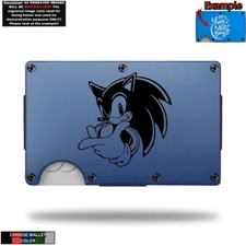 Sonic the Hedgehog Laser Engraved Onto An Metal Wallet