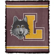 Loyola University Chicago Blanket, 50"x60" Logo Woven Cotton Blend Throw
