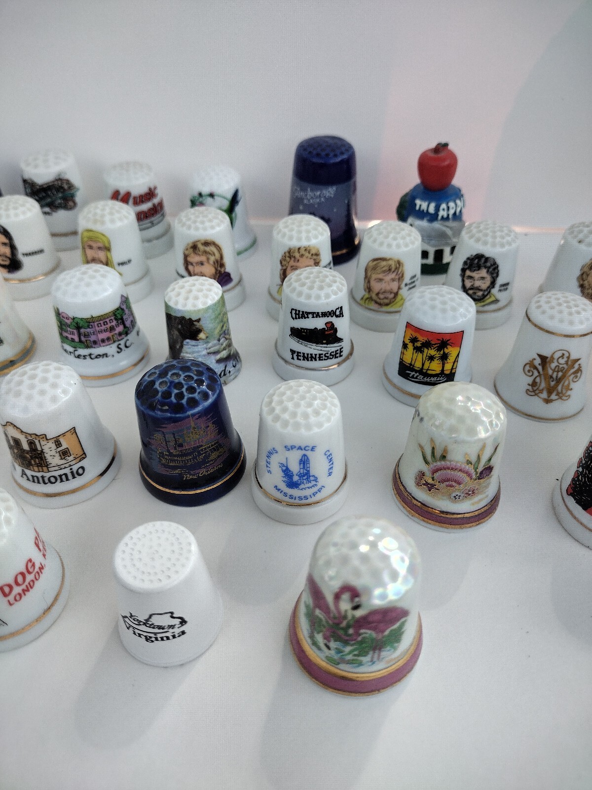 Vintage Thimble Lot Of 39 Porcelain Ceramic Lot eBay