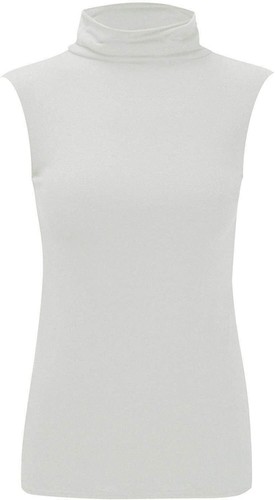 Womens Stretchy Polo Turtle Neck Plain Top Ladies Sleeveless Casual Wear Top - Picture 15 of 38