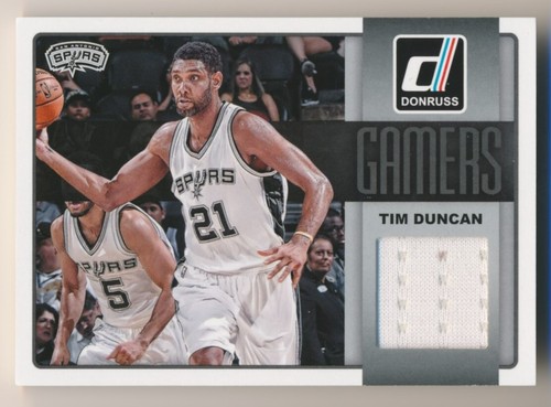 Tim Duncan #1 2014 Panini Donruss Gamers Jersey card