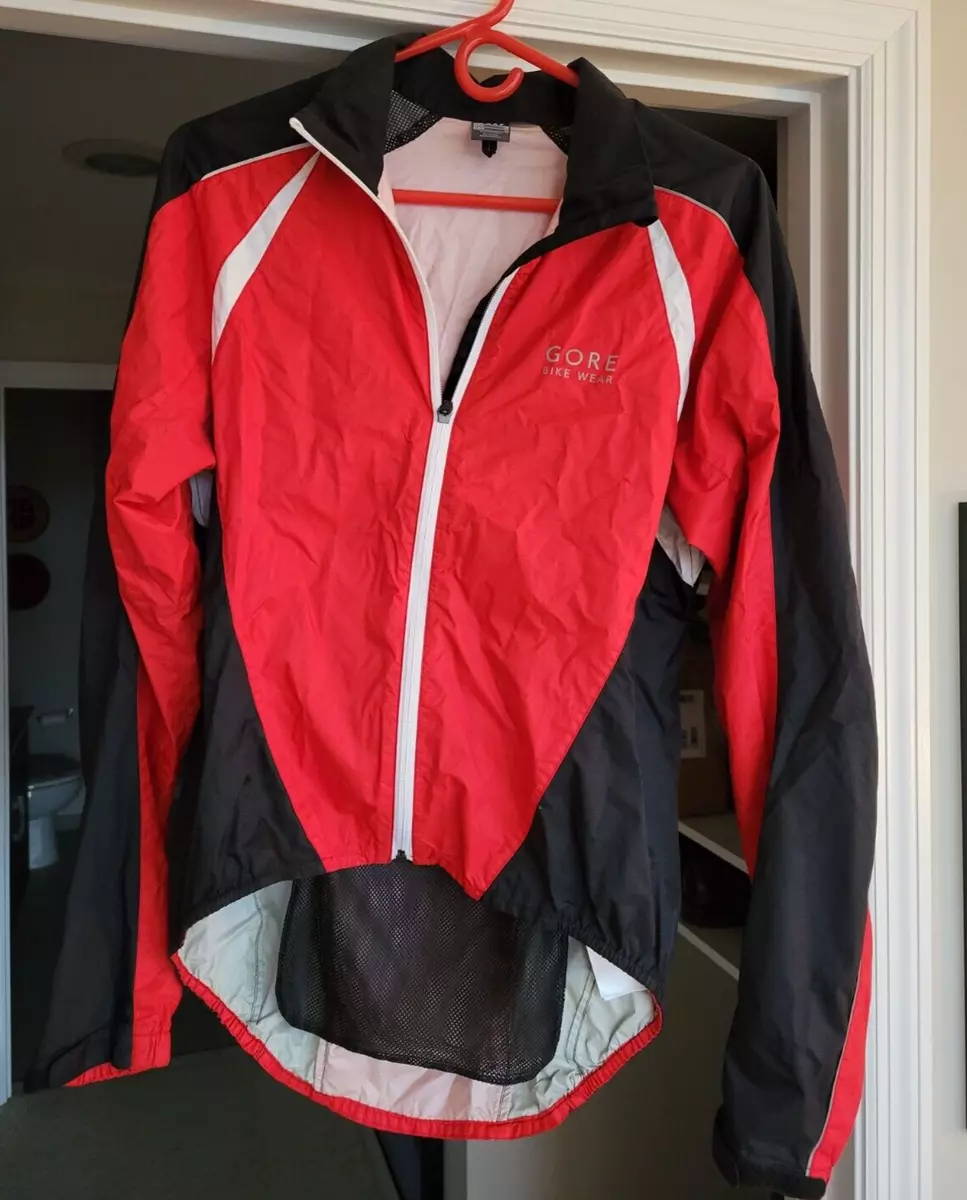 GORE Bike Wear ACTIVE SHELL Jacket Windbreaker Mens Medium GORE-TEX  Red/Black