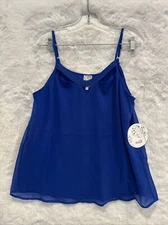 Naif Women Blue Sleeveless Blouse M