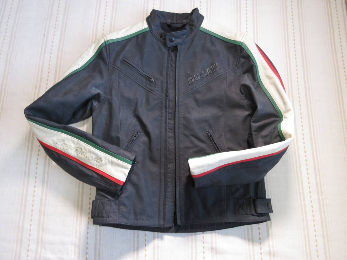 DUCATI DAINESE 立ち襟 本革 レザージャケット ブラック 44 Dainese Men's Motorcycle Jacket Size 54 Super Speed 4
