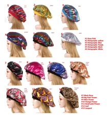 Satin Night Sleep Cap Hair Bonnet Hat Head Cover Wide Elastic Band Women NEW US