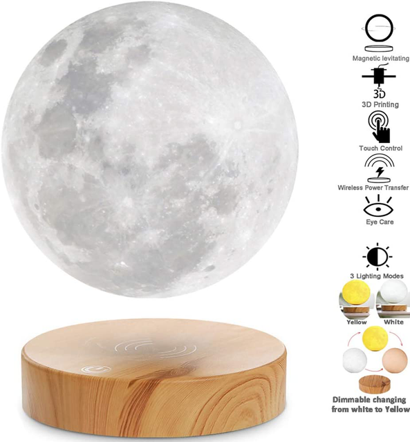 VGAzer Levitating Moon Lamp,Floating and Spinning in Air ...