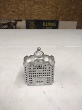 Vintage 5" Cast Iron Silver Color 8 Story Dome Top Coin Bank AC Williams ?