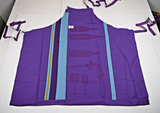 Vintage Le Jacquard Francais Apron Y2K Wine Lovers Chardonnay Made France NEW