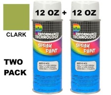 1802004  CLARK PAINT TOUCH UP  HOT YELLOW LIGHT GREEN  SPRAY   12 0Z X 2
