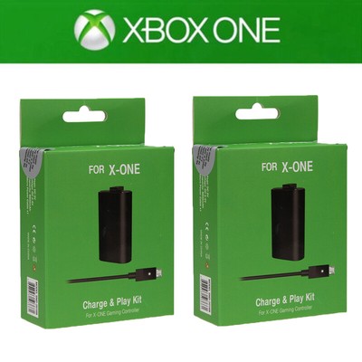 2x Rechargeable Battery+2 Cable Play &Charge Kit For