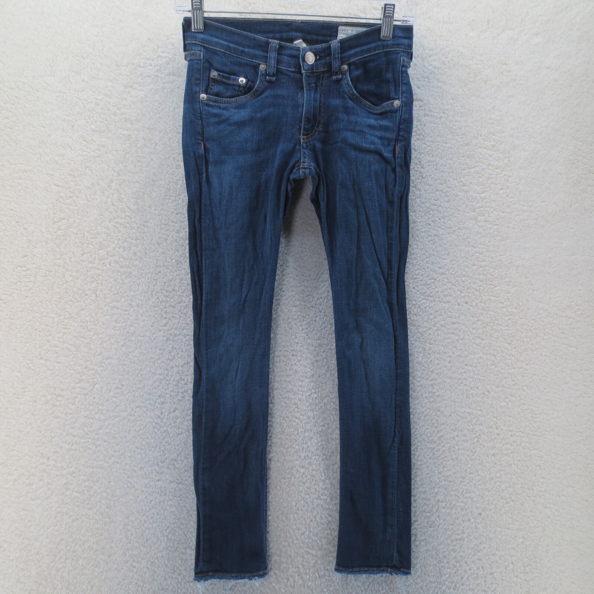 Rag & Bone Jeans Womens 24 Blue Jeans Denim Low Rise Jeans Skinny
