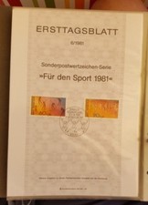 Z463 arkusz pierwszego dnia obiegu ETB 1981/ 6 - Do sportu 1981 DNK 645-646