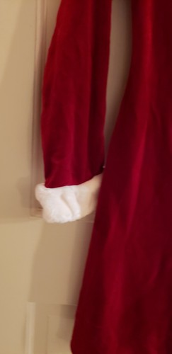 BCX GIRL RED VELOUR WHITE FUR COLLAR CUFFS CHRISTMAS DRESS SIZE 12 BEAUTIFUL! - Picture 5 of 8