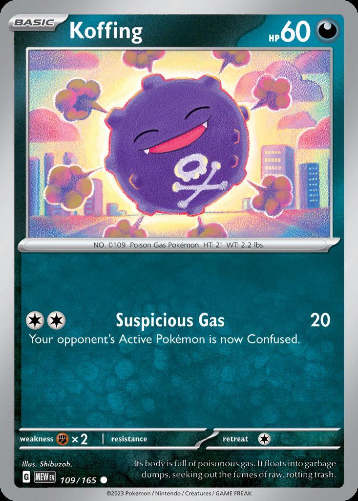 Pokemon Koffing (109/210) 151 LP REVERSE HOLO