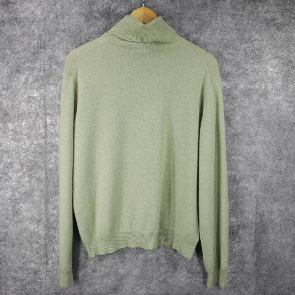 Suéter Griff Cashmere Feminino XL Verde Macio Aconchegante Caixinha Gola Alta Hygge Jumper - Imagem 3 de 4
