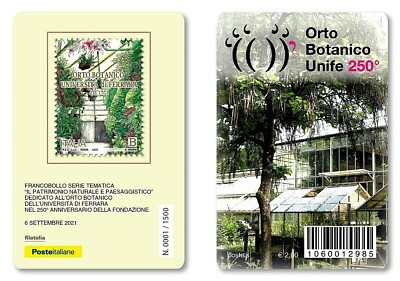 Italy 2021 - Botanical Garden of Ferrara UNIFE - Philatelic Card 