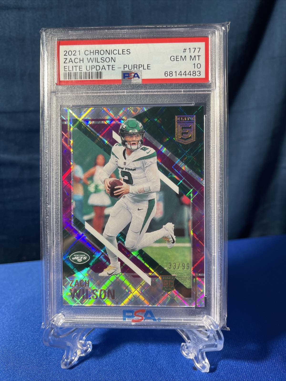 Zach Wilson Panini Chronicles Elite Update #177 Purple