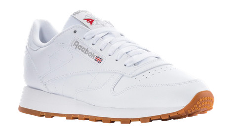 Zapato Reebok Hombre Clásico Cuero Bajo Blanco Gris Goma GY0952