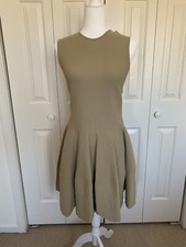 NWT Auth Alexander McQueen Tan Knit Dress XL $1300