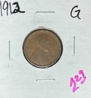 1912 LINCOLN WHEAT CENT - GOOD ~NICE COIN~