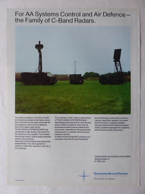 12/1990 PUB TELEFUNKEN DEUTSCHE AEROSPACE C-BAND RADAR AA SYSTEM AIR DEFENCE AD