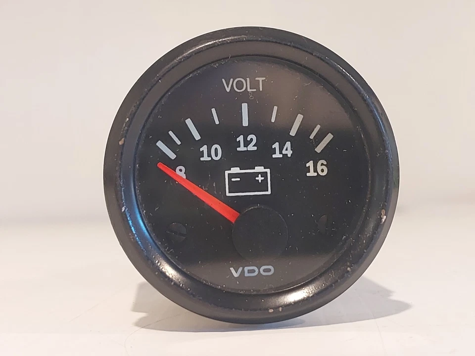 VDO amplificador batería medidor voltaje - moderno - 2" 52mm vintage calibre universal F182 Foto 3 de 4