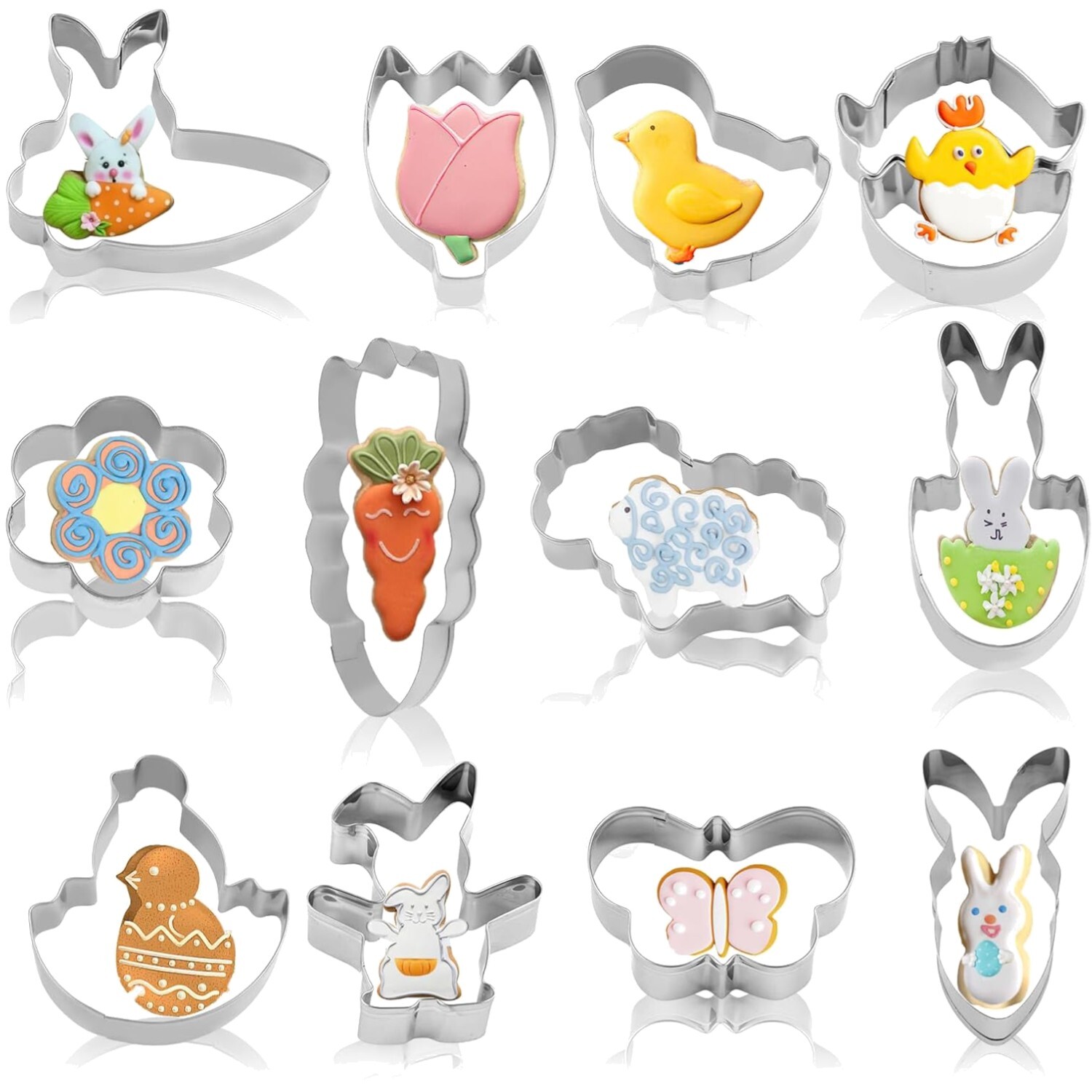 Ostern Osterhase Hase Ausstechformen Keksausstecher Osterei Ei 12er Set Backen