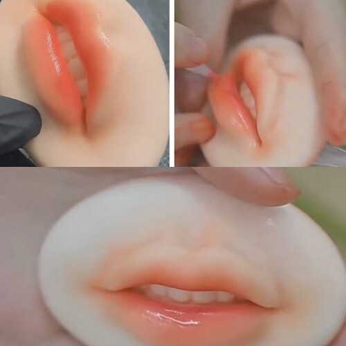 3D Silicone Tattoo Face Lips Model Practice Skin Lip Makeup Cosmetic TrainiZK - Bild 4 von 8