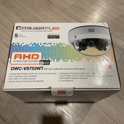 Digital Watchdog DWC-VS753WT4444 AHD Vandal Dome Camera w/ 4x4mm Lens Open Box