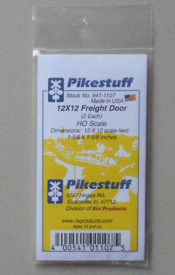 12X12 FREIGHT DOOR HO 1:87 SCALE LAYOUT DIORAMA PIKESTUFF 1107