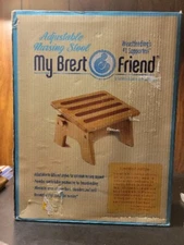 My Brest Friend Adjustable Nursing Stool for Comfort, Wood Sturdy