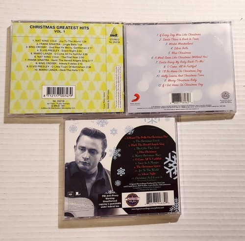 Elvis Presley Christmas CD Johnny Cash Christmas CD Classics 3 CD LOT - Picture 2 of 13