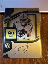 Simi Fehoko 2021 Panini Elements Steel Signatures Auto Gold RC #160 /79 Cowboys