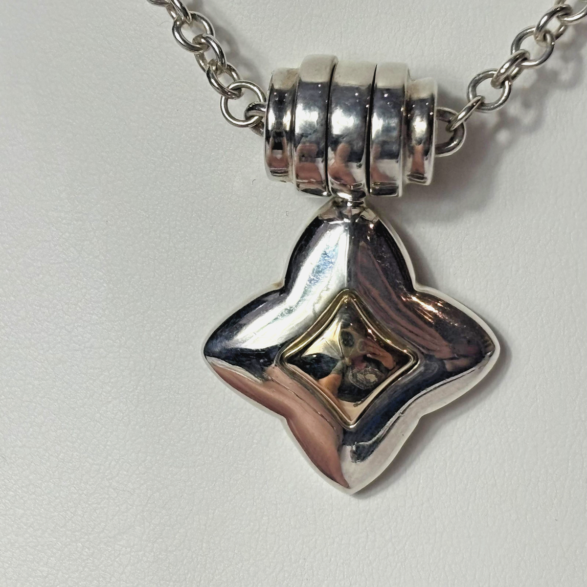 Sterling Silver 14K ESPO Necklace 25.29g Fine Jewelry 18