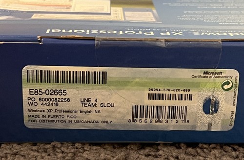 Microsoft Windows XP Professional w/SP2 Full English Retail MS WIN PRO =SEALED= - Picture 4 of 9