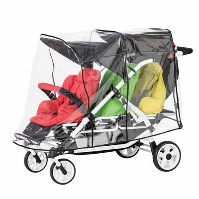 Regenschutz für Inline Triple Kinderwagen, Made in UK, Supersoft PVC