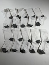 Amazon Essentials Unisex Kids and Toddlers' Cotton Crew Socks, 10 Pairs opened