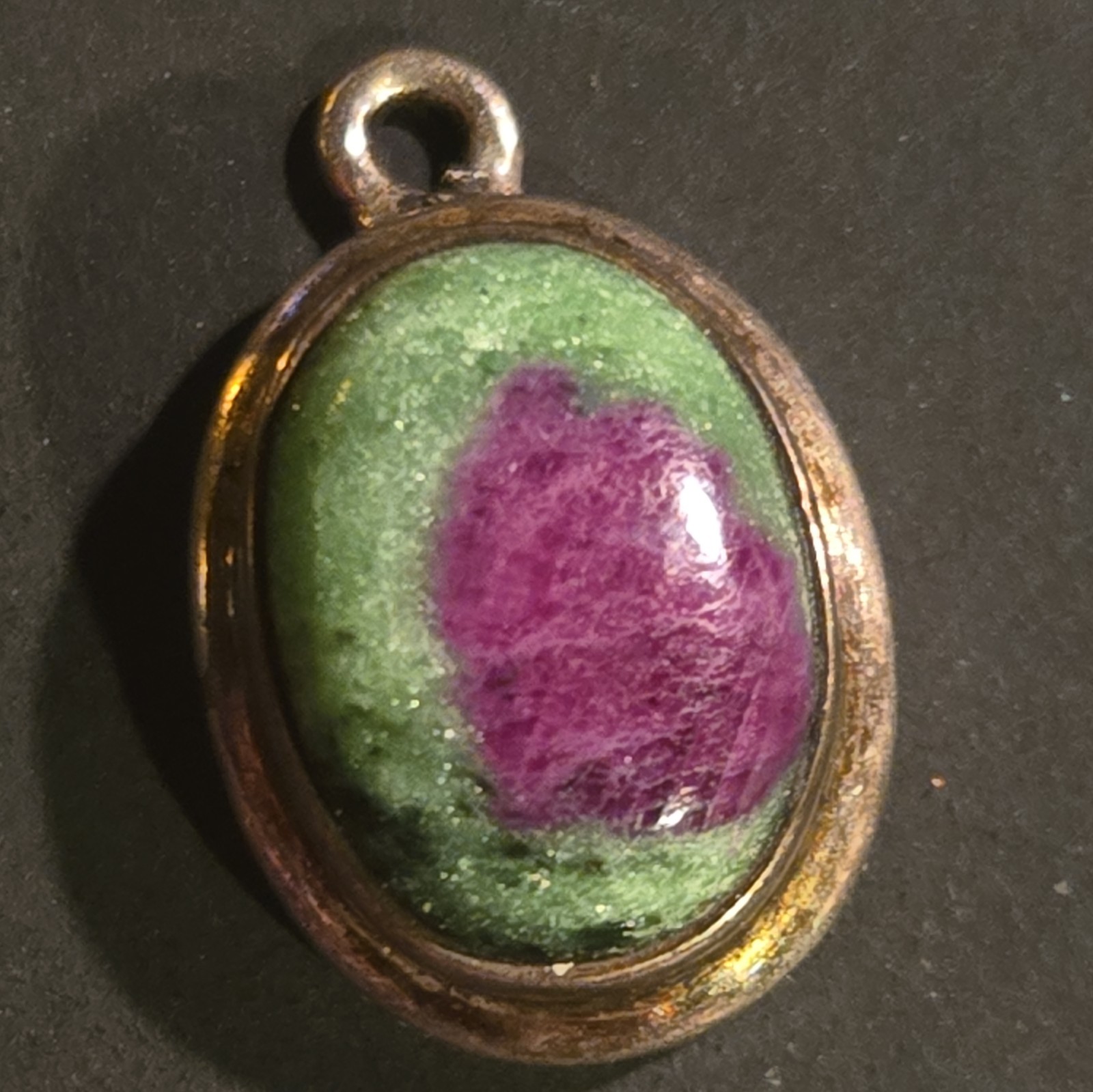 VTG Sterling Silver 925 Ruby Zoisite Natural Gems… - image 1