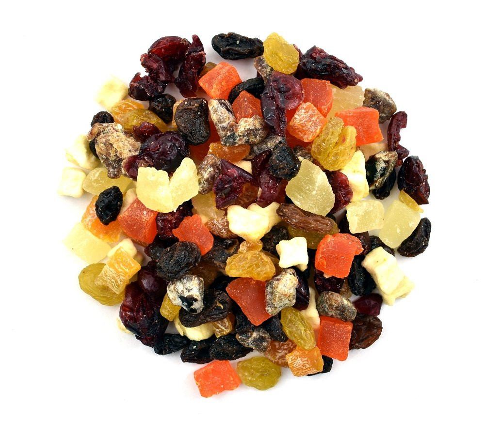 Mini Fruit Trail Mix, Dried Fruits Assortment, Healthy Snack in Resealable Bag,