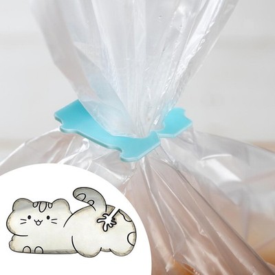Katze Brot Clip Praktischer Küchen Organizer Rutschfest für Bagel Bohnen Tiernahrung