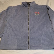Vintage 1990s Team USA Olympics Fleece Full Zip Blue Jacket Unisex XL