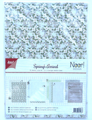 12 Sheets Double Sided Paper Size A4 - 3X4 Designs Noor! Designs by Joy Craft