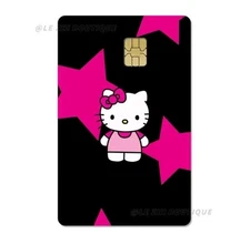 Hello Kitty Star Themed Credit Debit Card Sticker Skin Free Shipping 